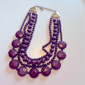Burgundy beads necklace